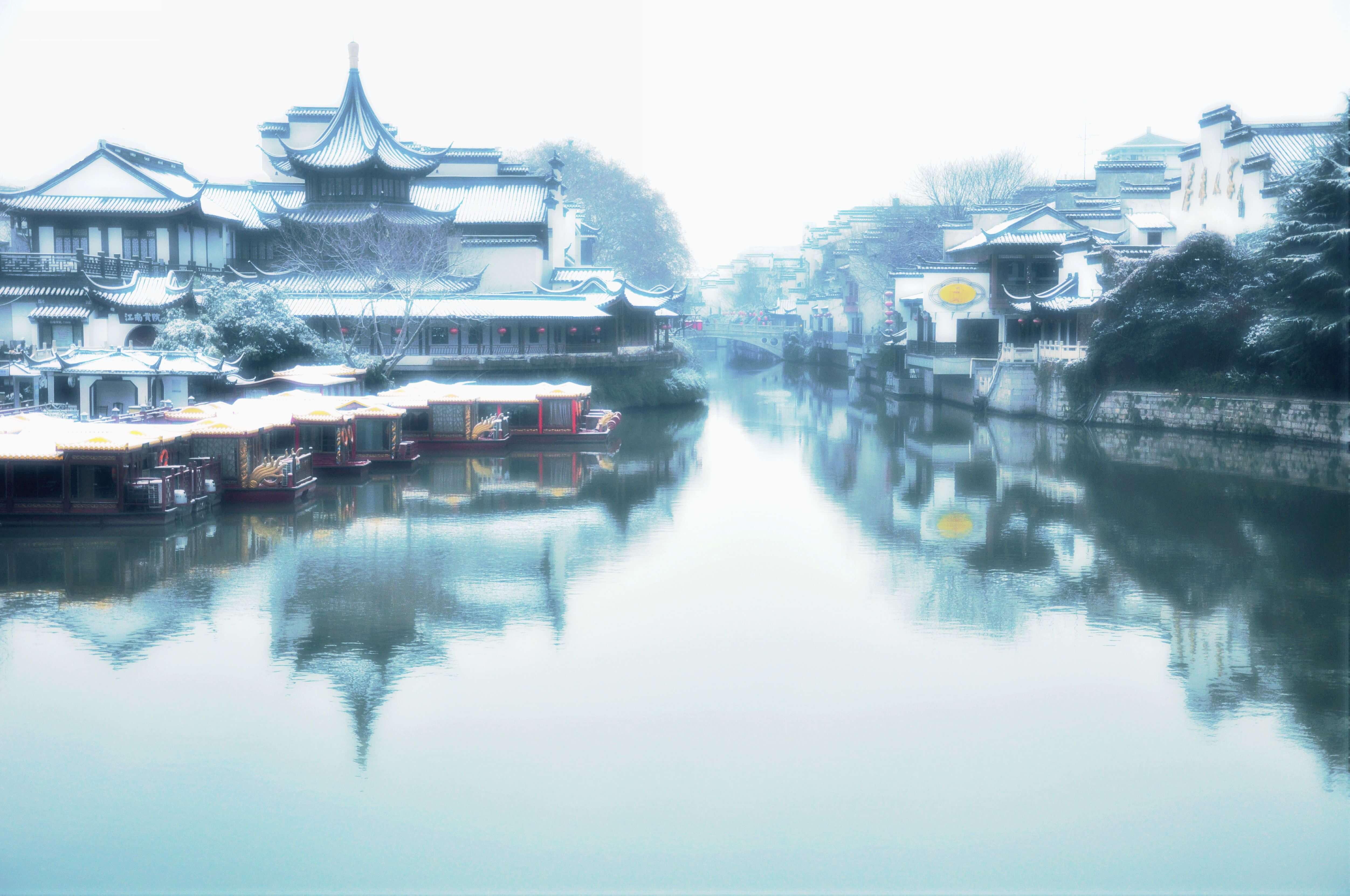 Qinhuai River in winter